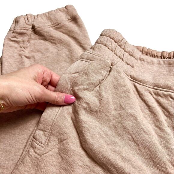 LUNYA Restore Double Faced Lounge Sweat Pants Light Pink Tan Pockets Soft NEW - Picture 9 of 16